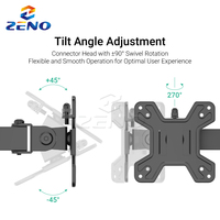 Bras de moniteur simple robuste Zeno pour solution de bureau ergonomique, support d'écran rotatif, montage VESA M621