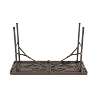 Vente en gros d'usine de meubles de jardin en plein air pour banquet de mariage portable de voyage table de repas pliante en plastique de 4 pieds pour événement