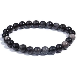 Magnifique 8mm Energy Power Crystal Reiki Healing Bracelet élastique pour femmes Trendy Semi-Precious Gemstones Beads Ball Shape - Product Image 6
