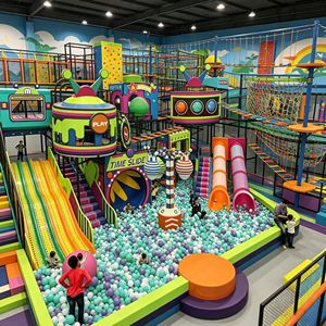 Solution tout-en-un : équipement de terrain de jeu intérieur coloré sur <span class=keywords><strong>le</strong></span> thème de la science-fiction pour enfants, grand centre de jeux souple avec toboggans, zones d'escalade et piscine à balles - Product Image 3