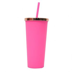 Bouteille d'eau créative, sans BPA, de qualité alimentaire, pour étudiante, grande capacité, résistante à la chaleur, double paroi, avec paille en plastique - Product Image 6