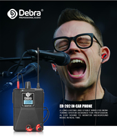 ER-202 Earphone Monitor In-Ear nirkabel 12 saluran, Earphone sistem BT5.0 XLR Studio bernyanyi panggung Cardioid LED logam plastik