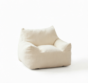 Sofá Puff Cuadrado de Diseño Moderno, Duradero y Cómodo, de Espuma y Corduroy, de Una Plaza, con Funda Extraíble, Extra Suave, para Sala de Estar o Dormitorio - Product Image 1