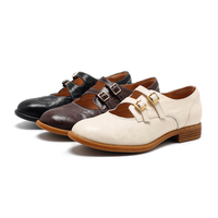 Chaussures Mary Jane vintage pour femmes à double boucle, talons bas confortables, légères, souples, respirantes, tendance mode 3 cm, printemps été automne