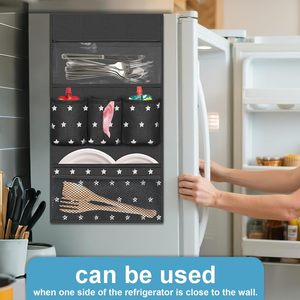 Fridge Organizer Hanging <b>Storage</b> With 14 Pockets Oxford Material <b>For</b> <b>Kitchen</b> And Dorm Room Use - Product Image 2
