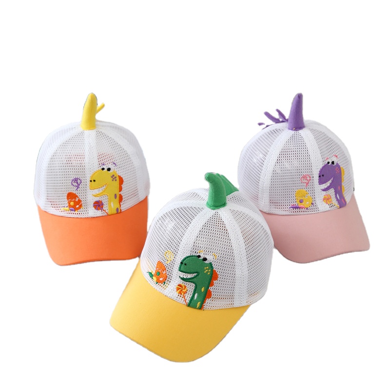 Детские шапки летние дышащие тонкие сандалии с мультяшным динозавром для мужчин и женщин детские бейсболки для прогулок детские шляпы от солнца