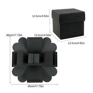 Creative Handmade Black Explosion Gift Box Anniversary Album Gift Box Wedding or Valentine's Day Surprise Box - Product Image 2