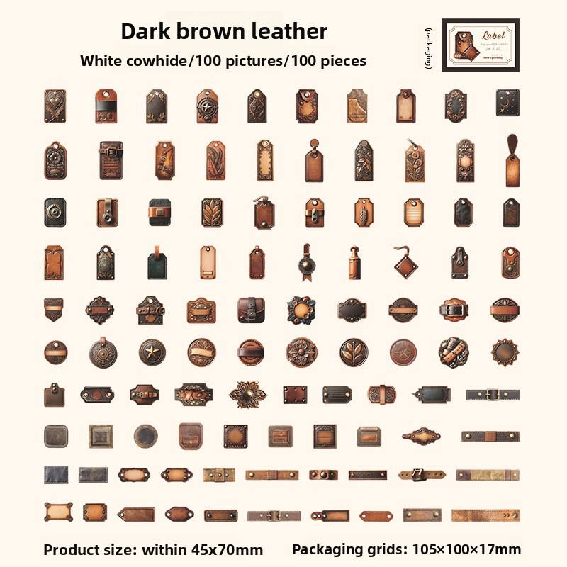 C Dark brown leather