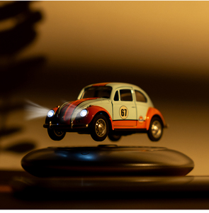 1:36 Scale Mini Cool Retro Art Deco <b>Car</b> Model Double Door Pull Back Magnetic Levitation Floating Metal Diecast Home Decoration - Product Image 3