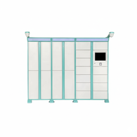 Casier à linge extérieur intelligent en acier assemblé, avec serrure électronique, durable, résistant à la rouille, compartiments personnalisables