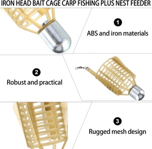 Cebo de carpa, jaula de cebo, cesta de <span class=keywords><strong>pesca</strong></span>, soporte de alimentador de señuelo grueso - Product Image 4