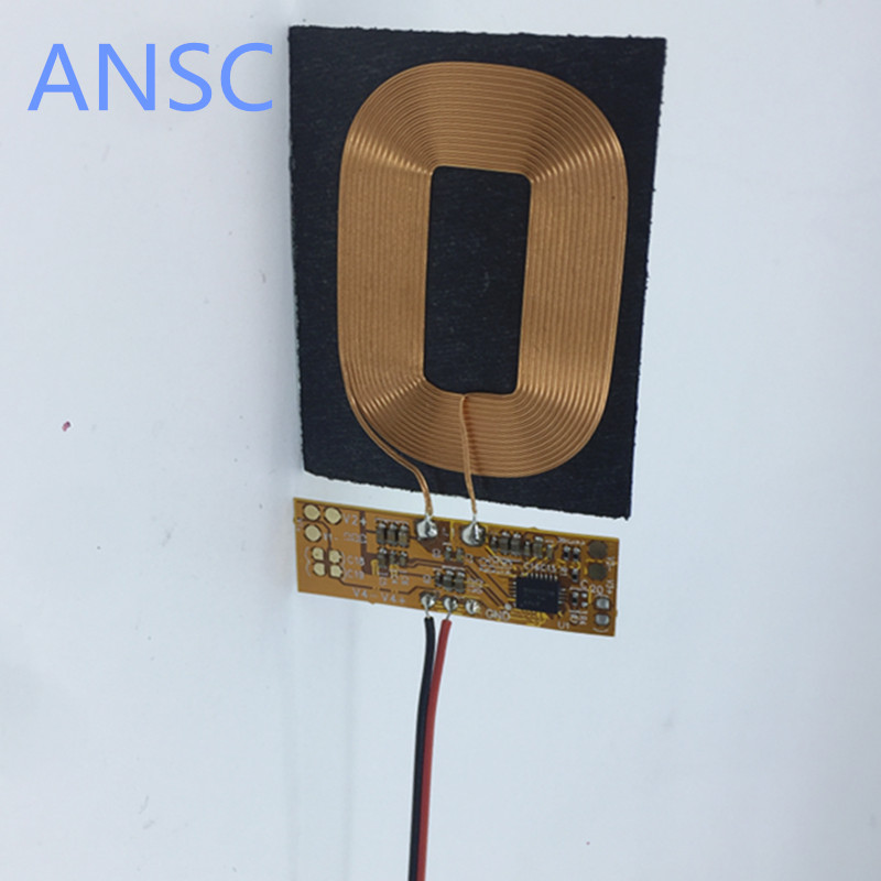 Беспроводной модуль приемника QI 5 в 1 А 5 Вт, Беспроводная зарядка PCBA