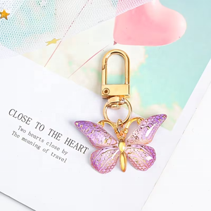 <b>Butterfly</b> Keychain <b>Party</b> Acrylic Gift Bag Gradient Purple Design <b>Party</b> Gift <b>Decoration</b> Bag - Product Image 5
