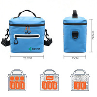 Sac isotherme portable en bâche PVC 600D imperméable avec logo client imprimé pour 2 personnes, idéal pour pique-nique et randonnée en extérieur