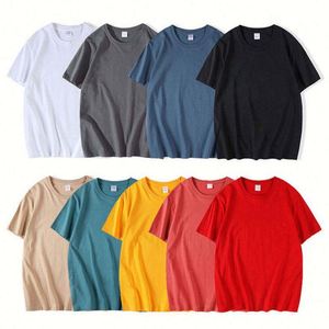 Wholesale Blank Men's Camisetas Regular Fit Solid 100% Premium Cotton T-Shirts with Custom Logo Label and Silk Screen Printing - Product Image 4