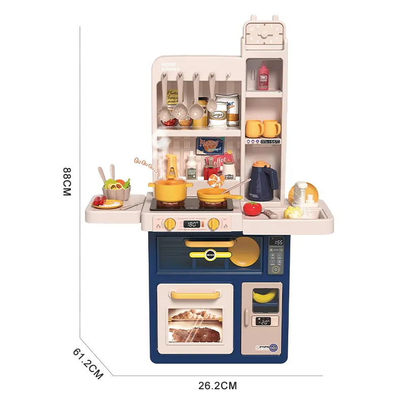 Leemook wholesale 63/78/88cm children play house toys family kids kitchen toys cooking simulation table kitchen set toys