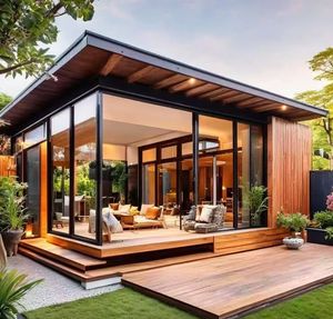 Современная алюминиевая оранжерея с двойным остеклением и крышей из закаленного стекла – экологичная, легкая, с шумоподавлением для использования во дворе - Product Image 6