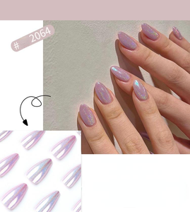 Nueva Llegada, <span class=keywords><strong>Uñas</strong></span> <span class=keywords><strong>Postizas</strong></span> al por Mayor, <span class=keywords><strong>Uñas</strong></span> Acrílicas <span class=keywords><strong>de</strong></span> Caramelo, <span class=keywords><strong>Uñas</strong></span> Artificiales, 24 Piezas - Product Image 5