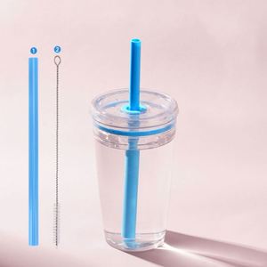Vaso de Tritán con Tapa y Pajita, Estilo Americano, con Degradado Multicolor, para Café Frío - Product Image 5