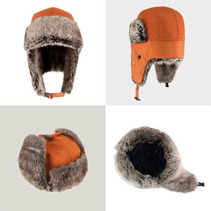 مخصص الفراء Earflap التزلج على الجليد طيار الروسية الدافئة الشتاء قبعة أوشانكا فو شيربا للرجال البالغين للجنسين - Product Image 3