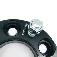 Adaptateur de roue moletteuré Wheelsky en aluminium forgé noir mat 5 trous M14X1.5 5X114.3 à 5X114.3 pour voiture, directement de l'usine