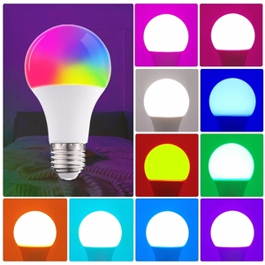 E26/E27/B22 Foco Bombilla <span class=keywords><strong>LED</strong></span> RGB 7W/9W <span class=keywords><strong>Alexa</strong></span> Asistente de Google Compatible WiFi App Control Remoto de aluminio Cambio de color Alimentación de CA - Product Image 5
