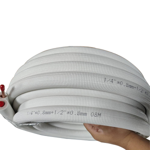 Tuyau en <span class=keywords><strong>cuivre</strong></span> isolé pour climatiseur split, 3/8, 3/<span class=keywords><strong>4</strong></span>, longueur 20m, pour ligne de réfrigérant R410 - Product Image 3