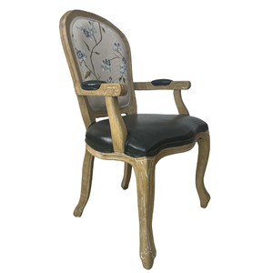 เก้าอี้รับประทานอาหารฝรั่งเศสไม้เนื้อแข็งยุโรปโบราณเพื่อทําเก้าอี้เก้าอี้กระเป๋าเปื้อนุ่มย้อนยุคเก้าอี้บาร์ - Product Image 5