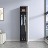 Collection de casiers modulaires en acier, 1 à 5 portes en option, armoire de rangement pour chambre à coucher avec serrure, durable et verrouillable