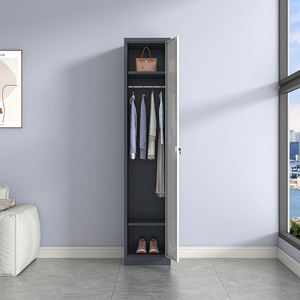 Colección de <span class=keywords><strong>Armarios</strong></span> <span class=keywords><strong>Modulares</strong></span> de Acero con 1-5 <span class=keywords><strong>Puertas</strong></span> Opcionales, Armario de Almacenamiento para Dormitorio con Cerradura, Duradero y Bloqueable - Product Image 3