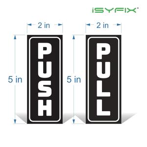 Autocollant vertical push-pull pour vitrine, décalcomanie auto-adhésive en vinyle durable et imperméable pour portes, commerces, cafés, extérieur - Product Image 4
