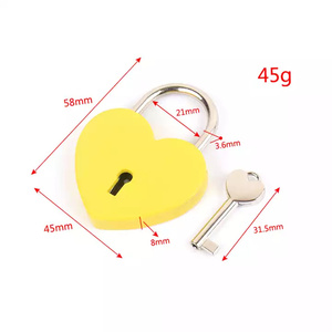 Metal Heart Padlock Ivoduff Vintage <strong>Suitcase</strong> <strong>Lock</strong> Heart Shape Padlock With Keys Love <strong>Lock</strong> - Product Image 4