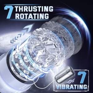 Wasserdichter Automatischer Masturbator mit 7 Stoß-, Rotations- und Saugfunktionen, Dehnbarer Pocket <span class=keywords><strong>Pussy</strong></span>, Stroker <span class=keywords><strong>Vibrator</strong></span>, Sexspielzeug für Erwachsene für Männer - Product Image 2