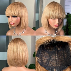 Perruque Bob à Frange 100% Cheveux Humains Vierges, Cheveux du Vietnam, Perruque à Frange en Cheveux Humains, Perruque Faite à la Machine - Product Image 2