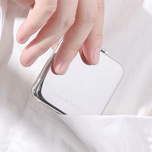 <span class=keywords><strong>Miroir</strong></span> de maquillage compact pliable de voyage, double face, en acier inoxydable, avec logo personnalisé CF - Product Image 4
