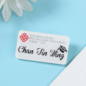 Tùy chỉnh phim hoạt hình phong cách thăng hoa Acrylic Tên Phù Hiệu với chân tùy chỉnh in ấn ID thẻ khoảng trống - Product Image 1