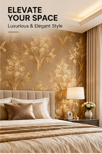 MORLENX Luxuriöse Goldgeprägte Damast-Tapete Vintage Barock Blumenmuster Strukturierte Wandverkleidung für Wohnzimmer Hotel - Product Image 6