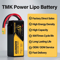Batterie LiPo 6000 mAh 22,2 V 6S 75C pour drone FPV 7 pouces, cellule Lipo en pochette pour drone longue portée et drone Cinelifter