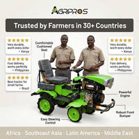 Traktor Mini Pengolah Tanah 10-15HP dengan Starter Elektrik, Gigi 3F+1R, Roda Besi untuk Pengolahan Pertanian