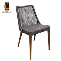 Chaise en corde d'extérieur pas chère, chaise en forme de tasse à café, mobilier d'hôtel, chaise de jardin en rotin tressé, chaise de salle à manger d'extérieur