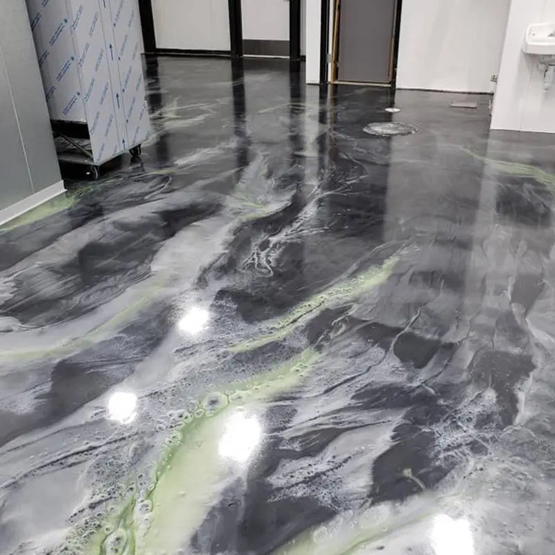 Flüssiges Epoxidharz Metallic Floor ing Painting 3D-Bodenharzlackierung und-beschichtung