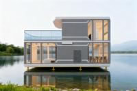 Maison conteneur B7d de 72 m², cabane préfabriquée à double étage en kit, 2 chambres, séjour longue durée, hébergement