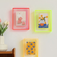 Cadre photo en acrylique coloré, support photo A4 de 6 pouces, présentoir de bureau, décoration murale, support d'affiche DIY