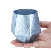 Mug isotherme à double paroi en titane, givré, hexagonal, pour thé, café, eau, portable, pour les voyages en plein air