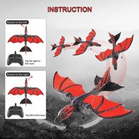 Drakon volant télécommandé pour enfants, jeu de plein air, avion en mousse à lancer, radiocommandé avec portée de 150 m et 2 canaux