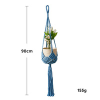 Nouveau sac en filet tissé simple pour pot de fleurs, décoration suspendue pour plantes