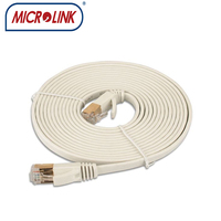 Kabel jaringan ethernet LAN datar cat7 cat 8 cat 9 bebas halogen yang sesuai dengan standar Rohs dengan sertifikat Reach