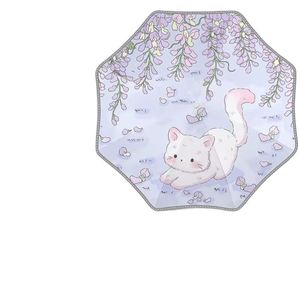 Parapluie manuel pliant pour étudiant, sac cadeau, protection UV, design à bords sécurisés, bandes réfléchissantes, motif dessin animé, 21 pouces, rentrée scolaire - Product Image 2