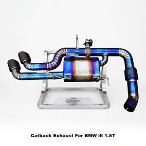 ท่อไอเสียแบบ Catback วัสดุไทเทเนียมอัลลอยด์น้ำหนักเบา Vortex Ultra Light สำหรับ BMW i8 15T I12 I15 B38 ไฮบริดซูเปอร์คาร์ สีฟ้าเผา พร้อมระบบควบคุมวาล์ว - Product Image 1