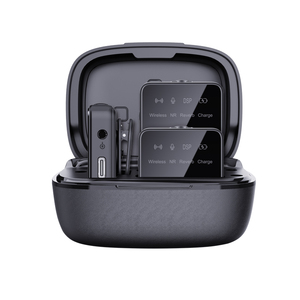 Autonomie de la batterie Microphone Lavalier sans <span class=keywords><strong>fil</strong></span> 24h 3 en 1 Transmission de 50m Microphone Lavalier sans <span class=keywords><strong>fil</strong></span> pour appareil photo Iphone Android - Product Image 1